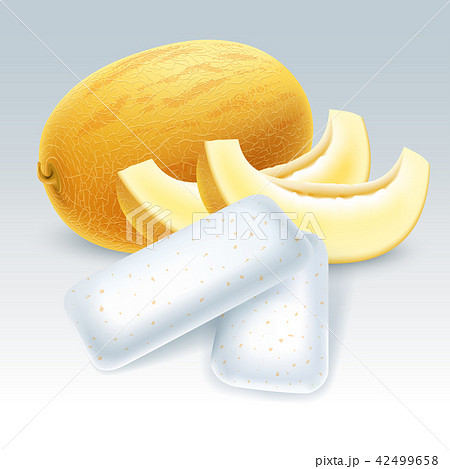 Chewing gum with melon flavor Chewing gum with melon flavor 42499658