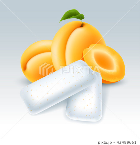 Chewing gum with apricot flavor 42499661