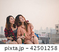 Young asian woman lesbian couple clinking bottles 42501258