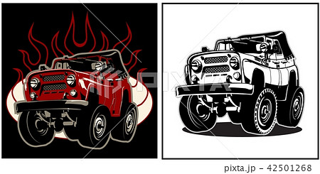 Cartoon 4x4 car 42501268