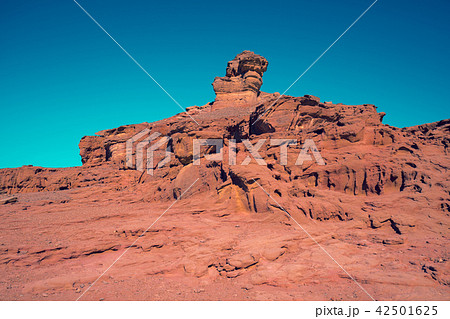 Sandstone rock in Timna park, Israel 42501625