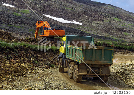 road laying in a mountainous area road laying in a mountainous area 42502156