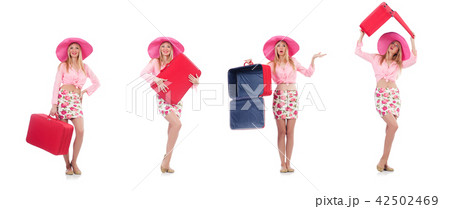 Woman preparing for travel on summer vacation Woman preparing for travel on summer vacation 42502469