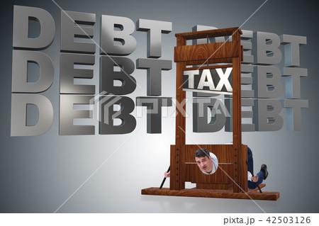 Businessman having problems with paying taxes 42503126