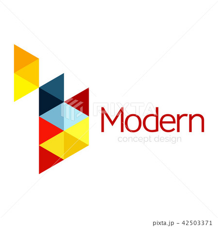 Triangle shape design abstract business logo icon design. Company logotype branding emblem idea Triangle shape design abstract business logo icon design. Company logotype branding emblem idea 42503371