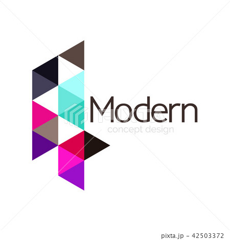 Triangle shape design abstract business logo icon design. Company logotype branding emblem idea Triangle shape design abstract business logo icon design. Company logotype branding emblem idea 42503372