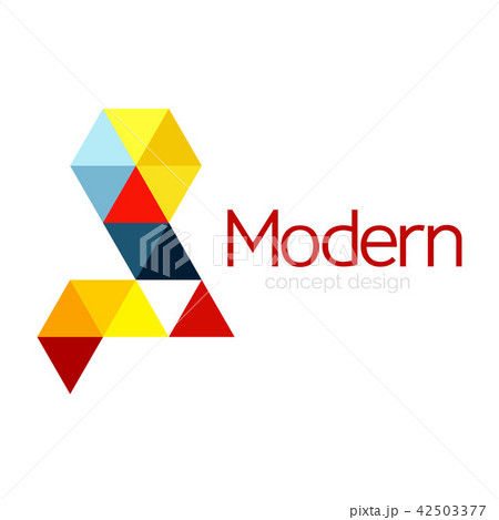Triangle shape design abstract business logo icon design. Company logotype branding emblem idea Triangle shape design abstract business logo icon design. Company logotype branding emblem idea 42503377
