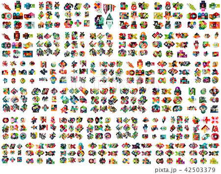 Huge mega collection of business geometric option infographic designs, colorful paper style design Huge mega collection of business geometric option infographic designs, colorful paper style design 42503379