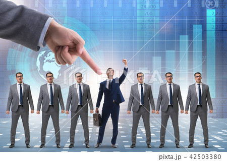 Recruitment and employment concept with selected employee Recruitment and employment concept with selected employee 42503380
