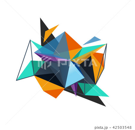 Vector triangle abstract background, low poly concept 42503548
