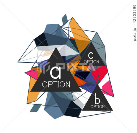 Geometric triangle infographics 42503599