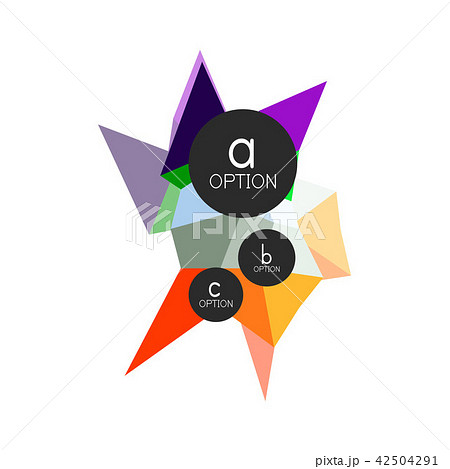 Abstract colorful geometric option infographics design template with sample abc options. Abstract 42504291