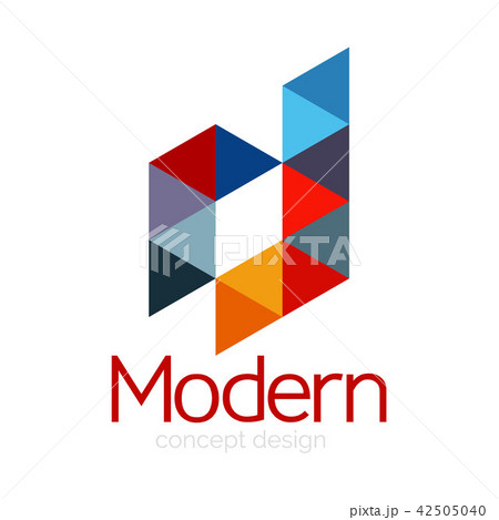 Triangle shape design abstract business logo icon design. Company logotype branding emblem idea 42505040