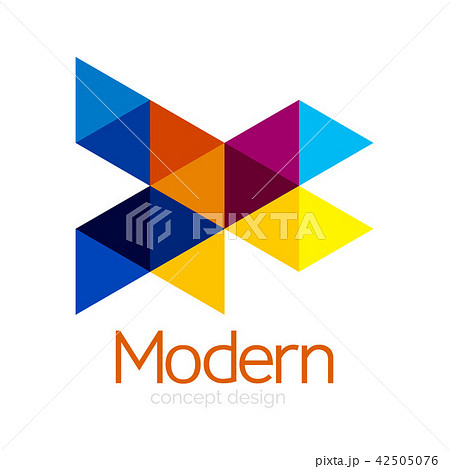 Triangle shape design abstract business logo icon design. Company logotype branding emblem idea Triangle shape design abstract business logo icon design. Company logotype branding emblem idea 42505076