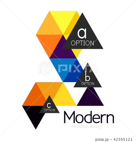 Triangle shape design abstract business logo icon design. Company logotype branding emblem idea 42505121
