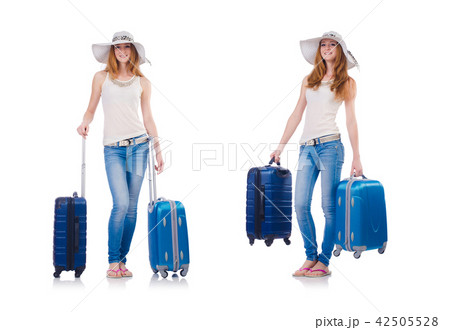 Woman planning to go on summer vacation 42505528