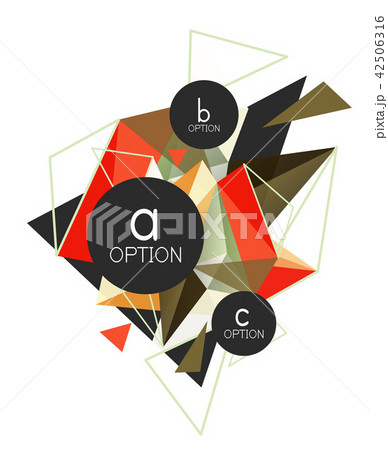 Vector triangle abstract background, low poly concept 42506316