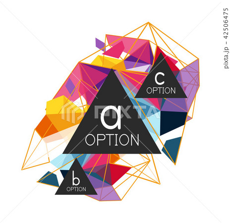 Geometric triangle infographics 42506475