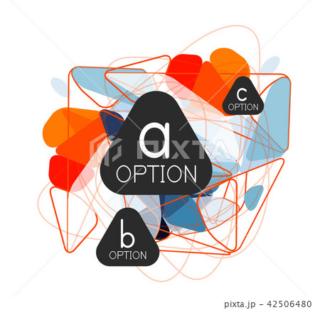 Geometric triangle infographics 42506480