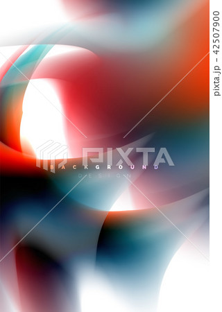 Holographic paint explosion design, fluid colors flow, colorful storm. Liquid mixing colours motion 42507900