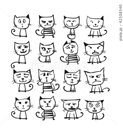 Cats collection, sketch for your design Cats collection, sketch for your design 42508340