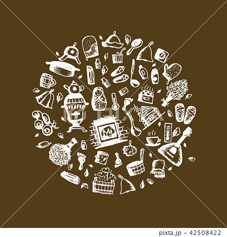 Russian sauna, background for your design 42508422