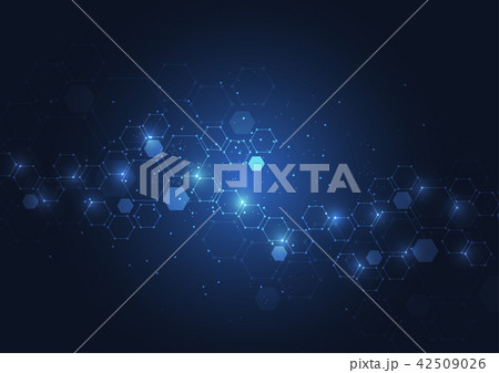 Abstract hexagonal molecular structures Abstract hexagonal molecular structures 42509026