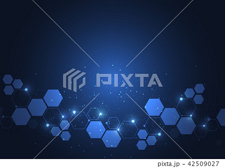 Abstract hexagonal molecular structures Abstract hexagonal molecular structures 42509027