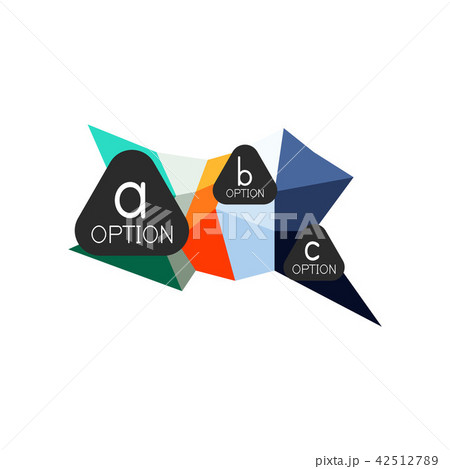 Abstract colorful geometric option infographics design template with sample abc options. Abstract Abstract colorful geometric option infographics design template with sample abc options. Abstract 42512789