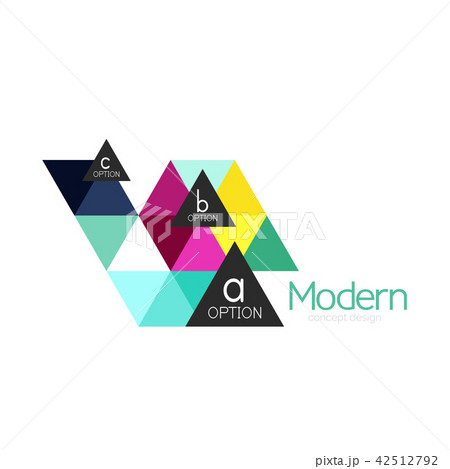 Triangle shape design abstract business logo icon design. Company logotype branding emblem idea 42512792