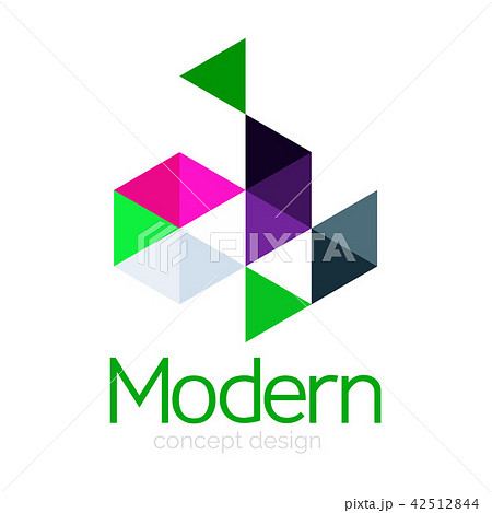Triangle shape design abstract business logo icon design. Company logotype branding emblem idea 42512844