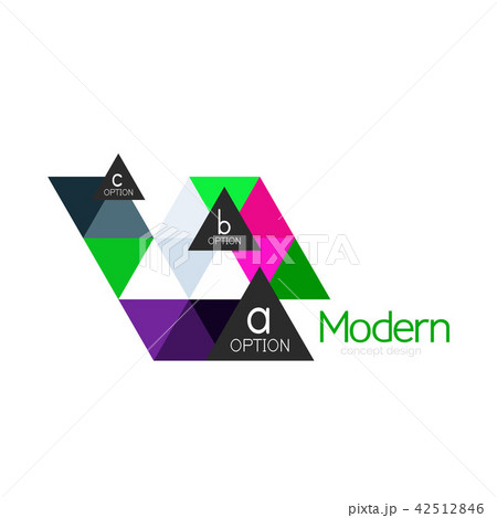 Triangle shape design abstract business logo icon design. Company logotype branding emblem idea Triangle shape design abstract business logo icon design. Company logotype branding emblem idea 42512846