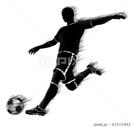 Soccer Football Player Sports Silhouette Conceptのイラスト素材