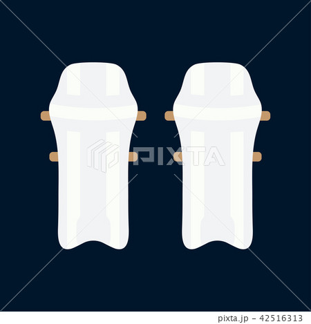 Color vector icon british cricket defense knee pads. Sport equipment success symbol. Leg protection 42516313