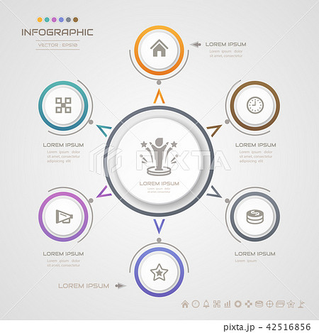 Infographics design template with icons Infographics design template with icons 42516856