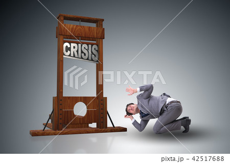 Businessman in crisis business concept 42517688