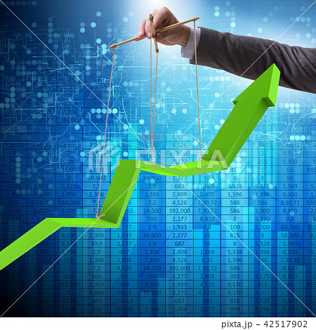 Hand supporting the growth chart line Hand supporting the growth chart line 42517902