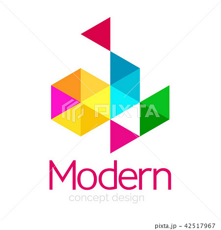 Triangle shape design abstract business logo icon design. Company logotype branding emblem idea Triangle shape design abstract business logo icon design. Company logotype branding emblem idea 42517967
