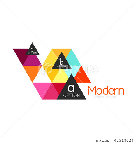 Triangle shape design abstract business logo icon design. Company logotype branding emblem idea Triangle shape design abstract business logo icon design. Company logotype branding emblem idea 42518024