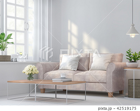 Vintage living room 3d render 42519175