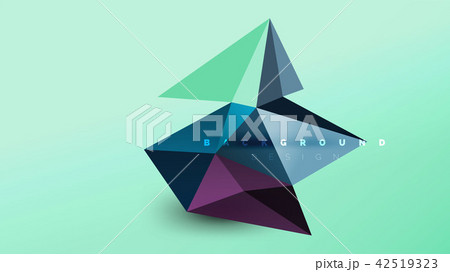 Abstract background - geometric origami style shape composition, triangular low poly design concept 42519323