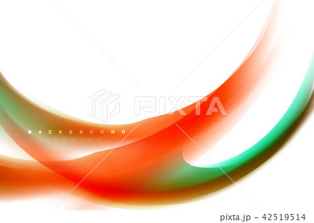 Holographic fluid colors flow, colorful liquid mixing colours motion concept 42519514