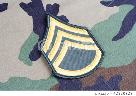 US ARMY Staff Sergeant rank patch on uniform 42520328