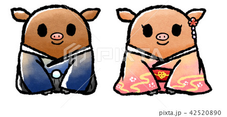 年賀状 2019 年賀 亥 子供 年賀状 2019 年賀 亥 子供 42520890