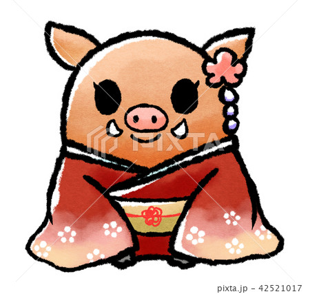 年賀状 2019 年賀 亥 イラスト 42521017