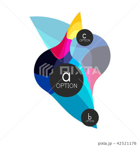 Abstract colorful geometric option infographics design template with sample abc options. Abstract 42521176
