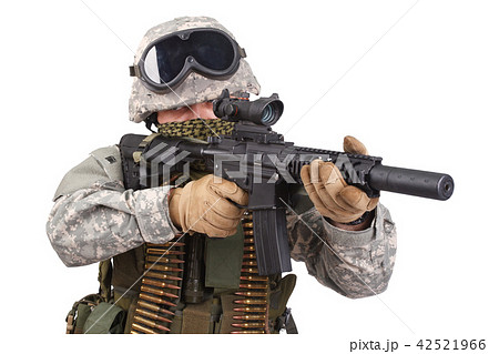 US soldier with rifle US soldier with rifle 42521966