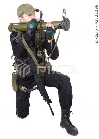mercenary with bazooka gun 42522296