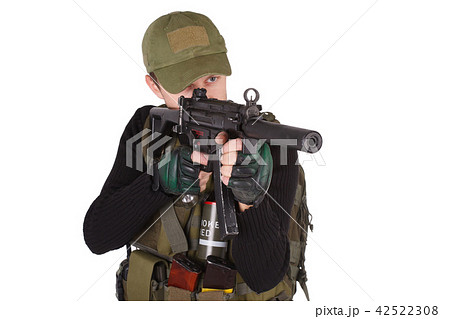 mercenary with mp5 submachine gun 42522308