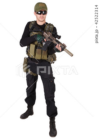 mercenary with m4 rifle 42522314